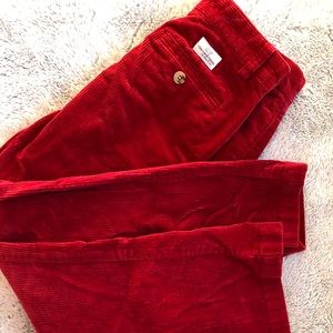 Vineyard vines red corduroy pants